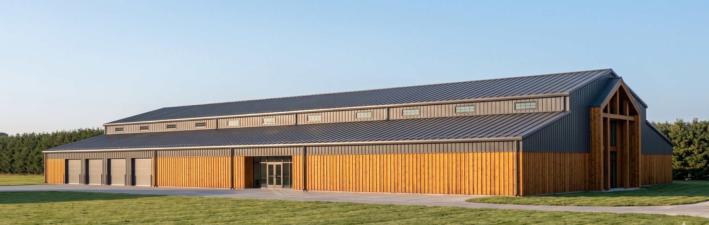 A sound attenuated building on the site.