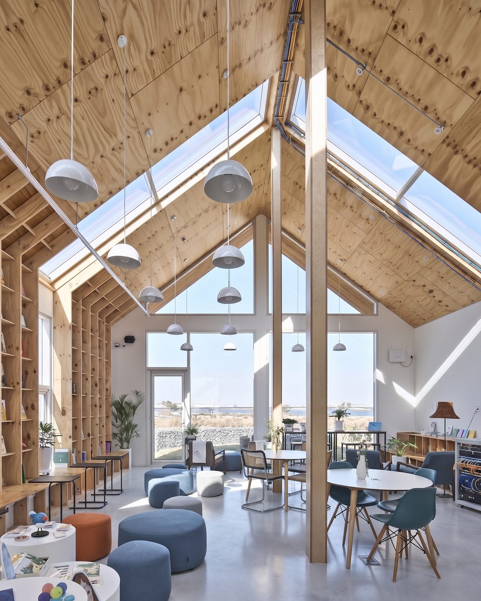 The Silicon Prairie campus seen tall, data halls, glasshouse and village on open prairie.
